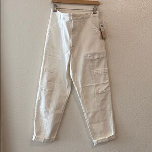 MOTHER Cream Cargo Jeans size 34